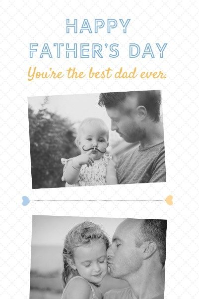 dad, baby, kid, Dark Father's Day Collage Pinterest Post Template
