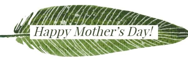 greeting, leaf, plant, Simple mother's day Email Header Template