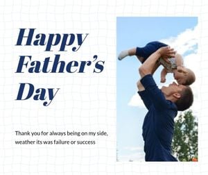 father's day, kid, daddy, White Happy Fathers Day Quote Facebook Post Template