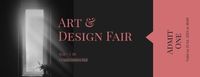 design, event, life, Black And Pink Art Exhibition Ticket Template