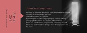 Black And Pink Art Exhibition Ticket