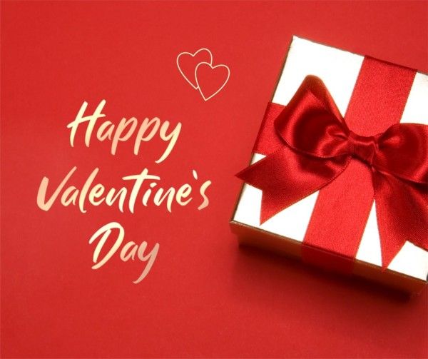 valentines day, illustration, life, Red Gift Valentine Love Wish Facebook Post Template