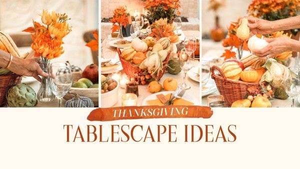 感恩节餐桌景观创意视频封面 Youtube视频封面