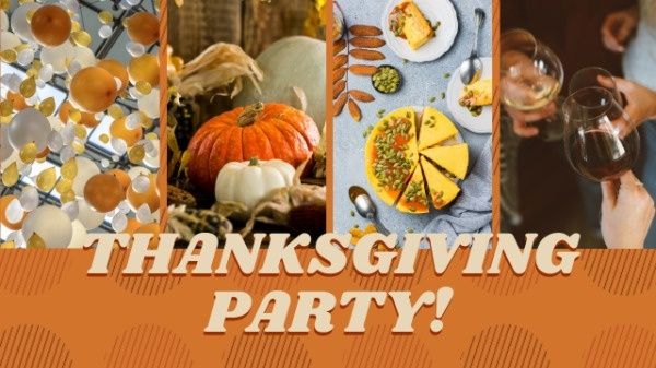 Thanksgiving Party Video Cover Youtube Thumbnail