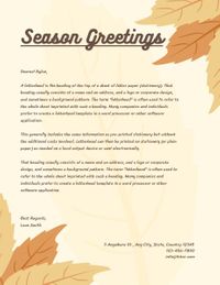 holiday, festive, santa, Season Greetings Letterhead Template