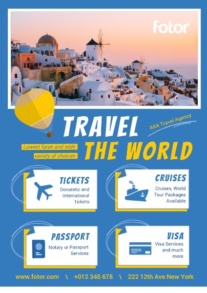 旅行社广告 英文海报