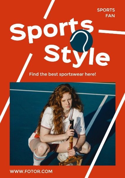 Red And Blue Sports Clothes Sale  Poster