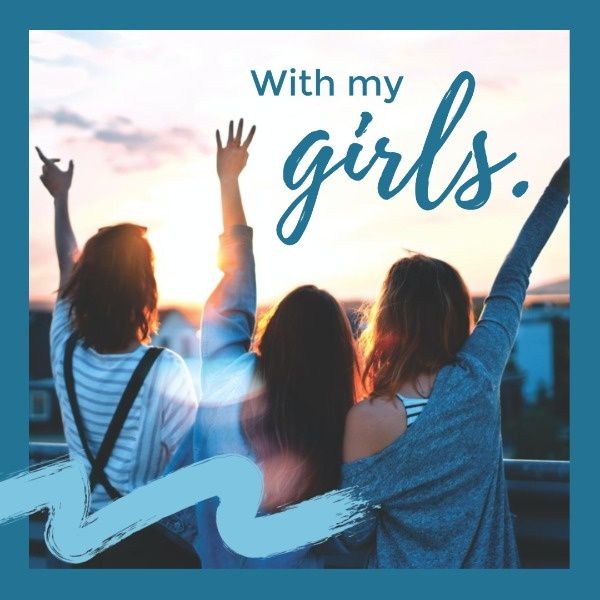 friend, friendship, relax, Beautiful Girls Photography Instagram Post Template