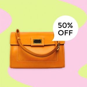 Pink And Yellow Modern Handbag Sale Product Photo