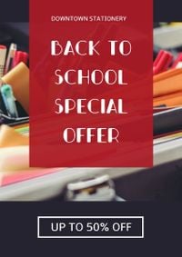 study, learning, student, Back To School Sales Poster Template