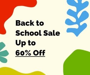 study, learning, student, Back To School With Gread Discount Online Sale  Facebook Post Template