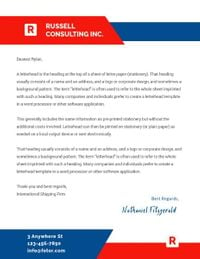 business, office, work, White Consulting Firm Letter Letterhead Template