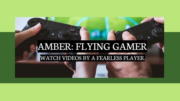youtube thumbnail, video, streaming, Green Flying Gamer Channel Youtube Channel Art Template