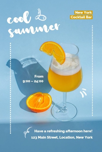 Light Blue Summer Cocktail Sale Pinterest Post
