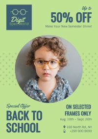 sale, sales, business, Green Back To School Flyer Template