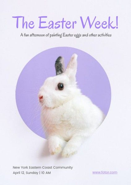 celebration, blessing, rabbit, The Easter Week Poster Template