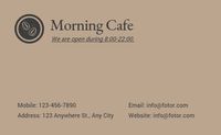 Morning Cafe Business Card