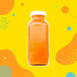 Yellow Illustration Playful Background Orange Juice Product Photo