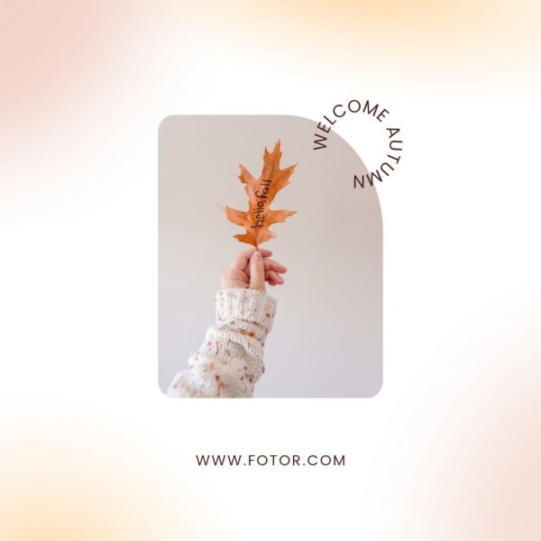 Salutation d’automne minimaliste blanche et beige