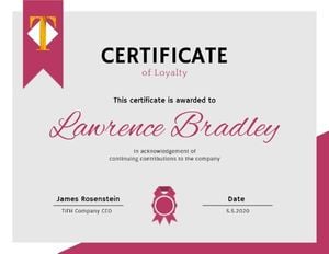 business, badge, organization, White And Red Company Awards Certificate Template