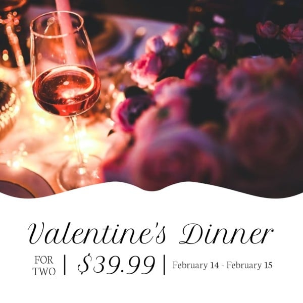 Valentine's Dinner Sale Ins Ad Instagram Ad