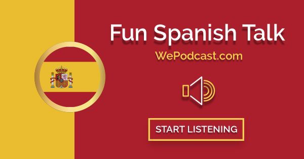 loudspeaker, spain, foreign, Spanish Talk Podcast Facebook Ad Medium Template