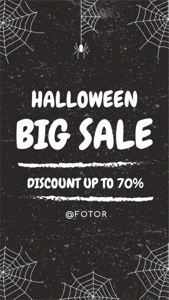 Black Halloween Big Sale Discount Instagram Story
