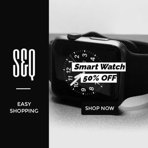 shopping, electronic, shop, Smart Watch Instagram Ad Template