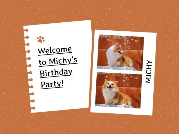 photograph, family member, love, Dog Birthday Photo Collage 4:3 Template