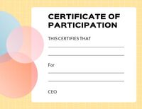 official, office, prize, Participation Certificate Template