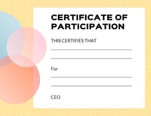 official, office, prize, Participation Certificate Template