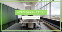 simple, modern, business, Green Office Of Apex Marketers Facebook App Ad Template