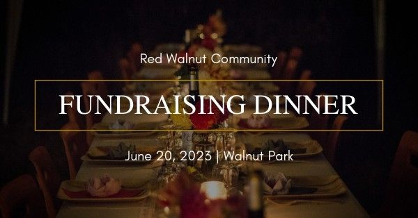  cover photo, red walnut, community, Fundarising Dinner Facebook Event Cover Template