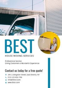 moving house, house moving, delivery, Simple Housing Moving Service Flyer Template