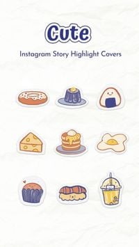 かわいい甘い食べ物 Instagramハイライトカバー