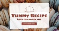 simple, modern, business, Dedicate Dessert Background Yummy Recipe Facebook App Ad Template