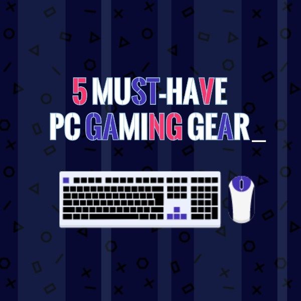 pc game, computer gear, computer equipement, Computer Game Gear Must Have Instagram Post Template