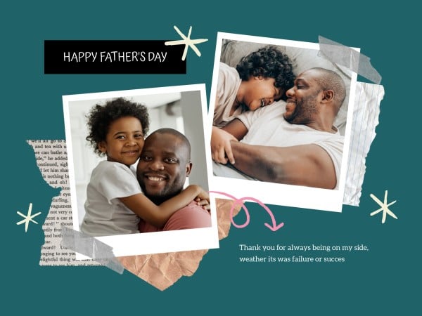 Green Happy Fathers Day Card