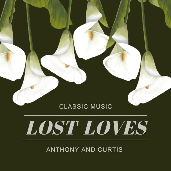 romance, flower, calla, Lost Love Romantic Love Song Album Cover Template