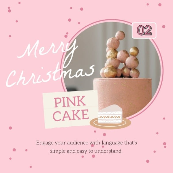 粉红蛋糕食品甜点营销品牌 Instagram帖子