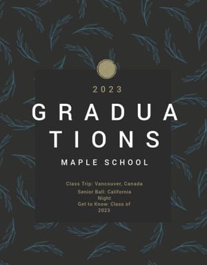 student, letter, teacher, Black School Graduation Yearbook Template