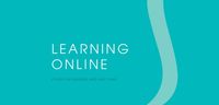 青と白の学習オンラインウェブサイト ホームページ