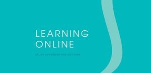 青と白の学習オンラインウェブサイト ホームページ