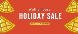 waffle, food, business, Holiday Event Sale Gift Certificate Template