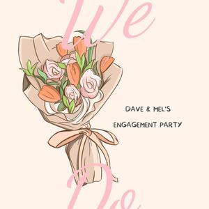 valentine, valentines day, valentine day, Pink Sweet Engagement Party Instagram Post Template