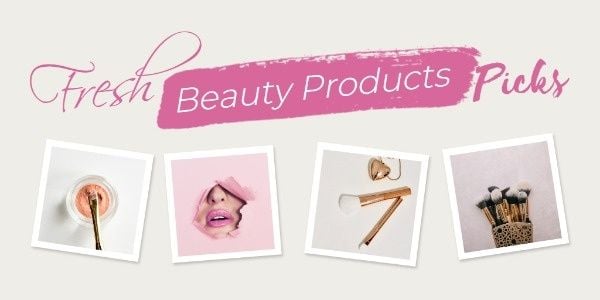 fashion, makeup, cosmetics, Beauty Products Twitter Post Template