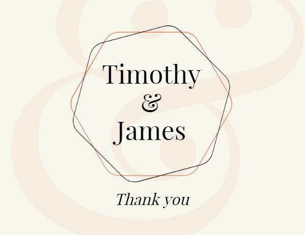 Simple Thank You Card Label