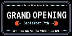 game, gaming, video game, Black Video Store Grand Opening Twitter Post Template