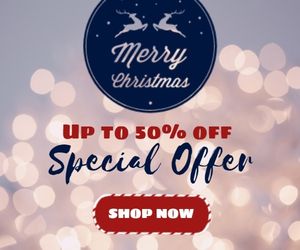 holiday, sale, shopping, Warm Christmas Special Offer Banner Ads Large Rectangle Template
