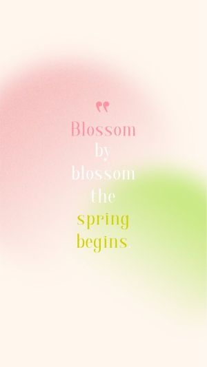 ベージュグラデーション春の引用 Instagram Story